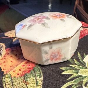 Floral Ceramic Trinket Box